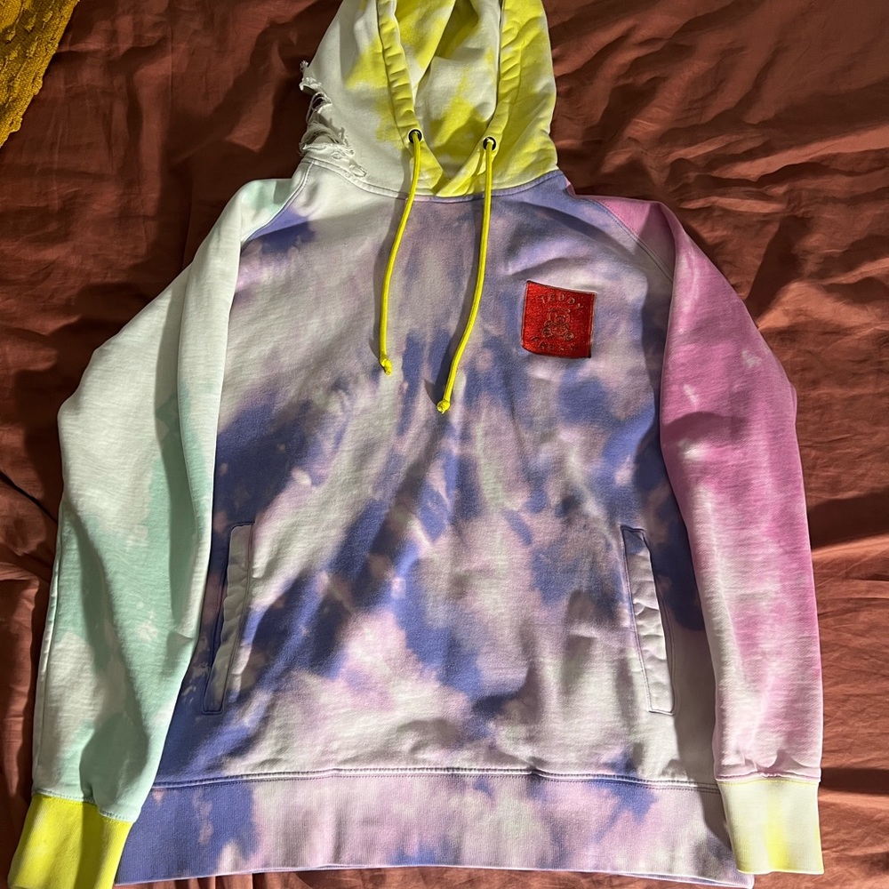 reworked teddy fresh colorblock sweatshirt